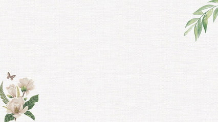 四张淡雅文艺花卉PPT背景图片推荐与鉴赏